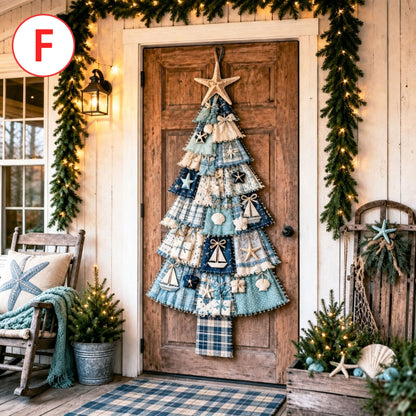 Handmade Fabric Christmas Tree Wall Decor