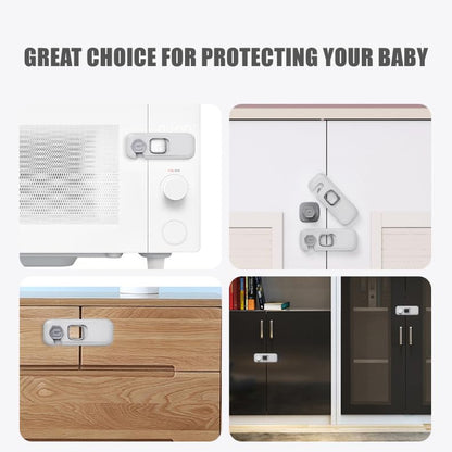 4 Pack Child Proof Refrigerator Lock, Child Safety Locks for Doors, RV Refrigerator, Oven Lock