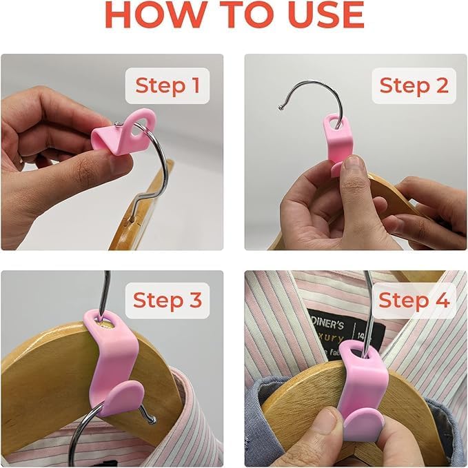 10pcs Clothes Hanger Connector Hooks - Plastic Cascading Hangers Saving Organizer Hanger Hooks for Heavy Duty Clothes