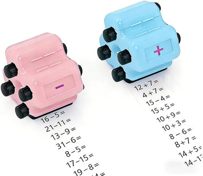 Math Roller Stamp Math Teacher 4-in-1 Stamp Addition Multiplication & Division Practice Tool