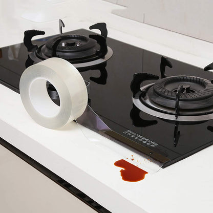 Transparent Tape 5cmWide by 5m Long, Made of polyethylene + Gauze, Easy to Clean Without Adhesive Residue