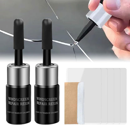 2Pcs Glass Repair Kit, Chipped Windshield Repair Kit