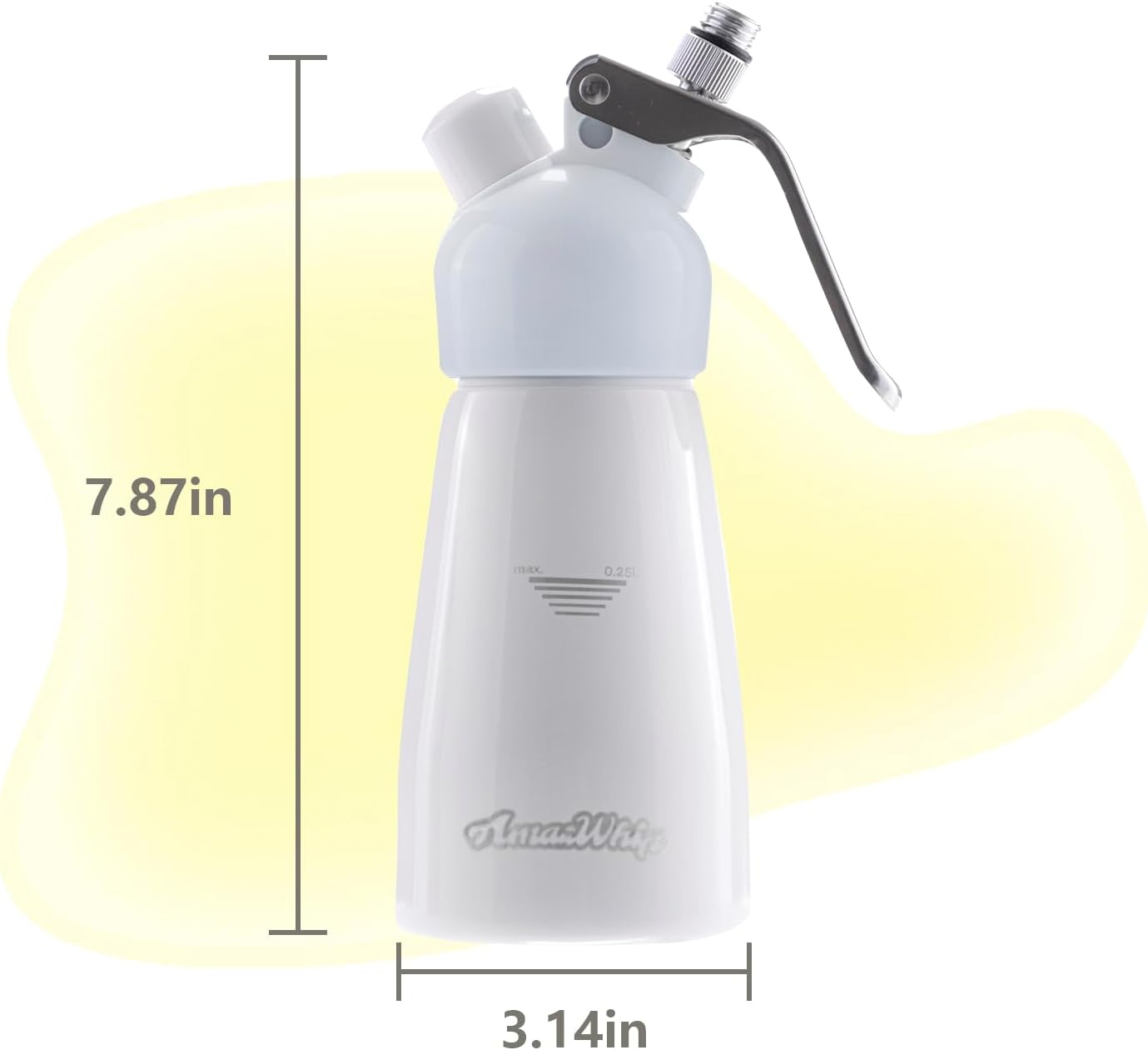 Cream Dispenser For All Cold Applications With 3 Decorating Nozzles & 1 Cleaning Brush