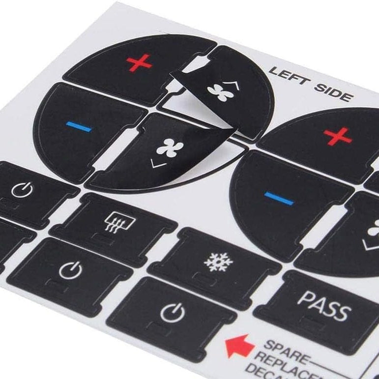 AC Dash Button Sticker Repair Kit for 07-15 GM Vehicles