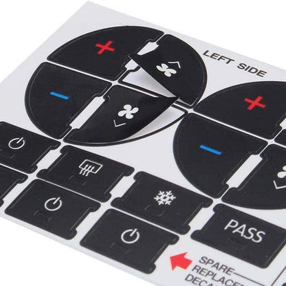 AC Dash Button Sticker Repair Kit for 07-15 GM Vehicles