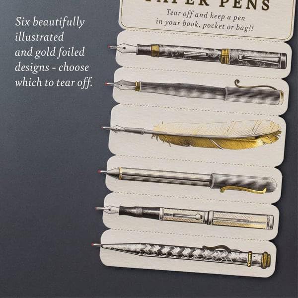 Fabulously Flat Paper Pens,Flat Bookmarks Pen,Double Sided Paper pens Card(1 Set)
