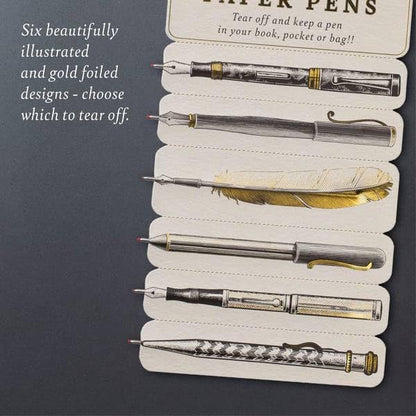Fabulously Flat Paper Pens,Flat Bookmarks Pen,Double Sided Paper pens Card(1 Set)