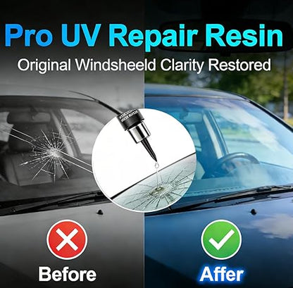 2Pcs Glass Repair Kit, Chipped Windshield Repair Kit