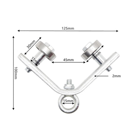 Heavy-Duty Angle Iron Pulley - Round Bearing Lifting Ring Type