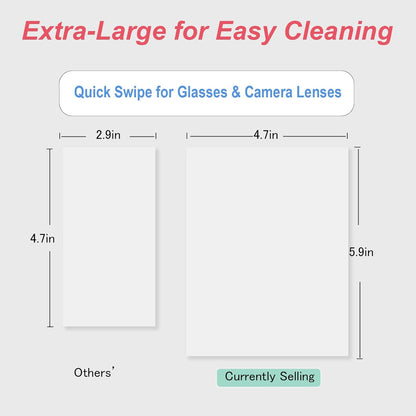 Disposable Lens Cleaning Wipes (1 Pack of 100pcs) for Glasses, Screens, Camera Lenses