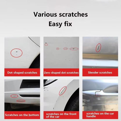 2 In 1 Car Paint Scratch Repair White Automotive Scratches Paint Pen for Erase Car Scratches