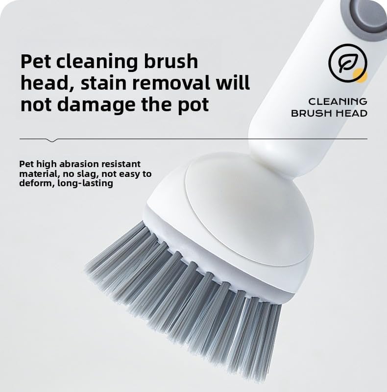 360° Rotatable Dish Brush with Soap Dispenser, Multifunctional Kitchen Cleaning Tool，Kitchen Brush with Holder