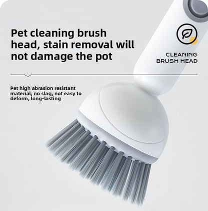 360° Rotatable Dish Brush with Soap Dispenser, Multifunctional Kitchen Cleaning Tool，Kitchen Brush with Holder