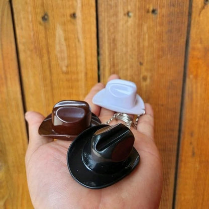3PCS Different Colors Cowboy Hat Texas Style Bottle Opener Keychain