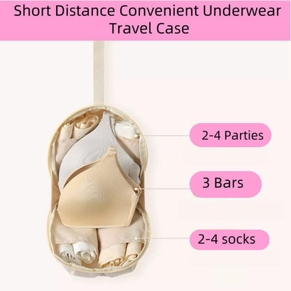 Portable Travel Underwear Organizer Bag Multi-Compartment Storage Bag for Clothes, Bras, and Accessories