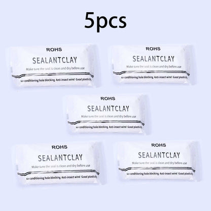 5pcs Faster Drying Moldable Sealant Clays for Drain Pipe Connection, Holes & Gaps