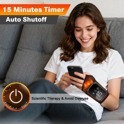 Rechargeable Cordless Wrist Heating Pad, Multiple Heat & Vibration Modes