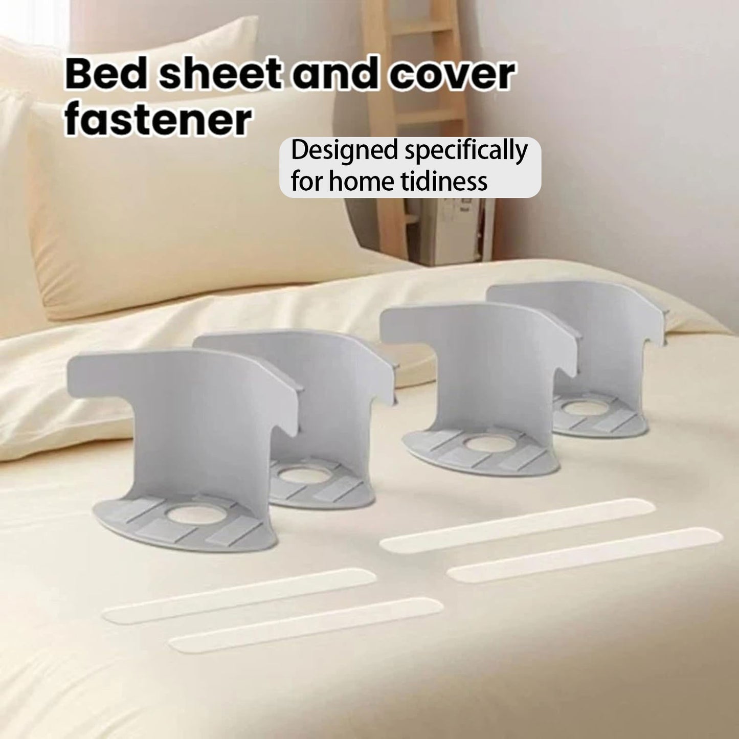 4pcs Multifunctional Invisible Safety Needle-Free Anti-Shift Bed Sheet Fastener
