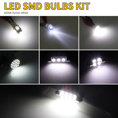 42PCS Car Interior Combo LED Map Dome Door Trunk License Plate Light Bulbs