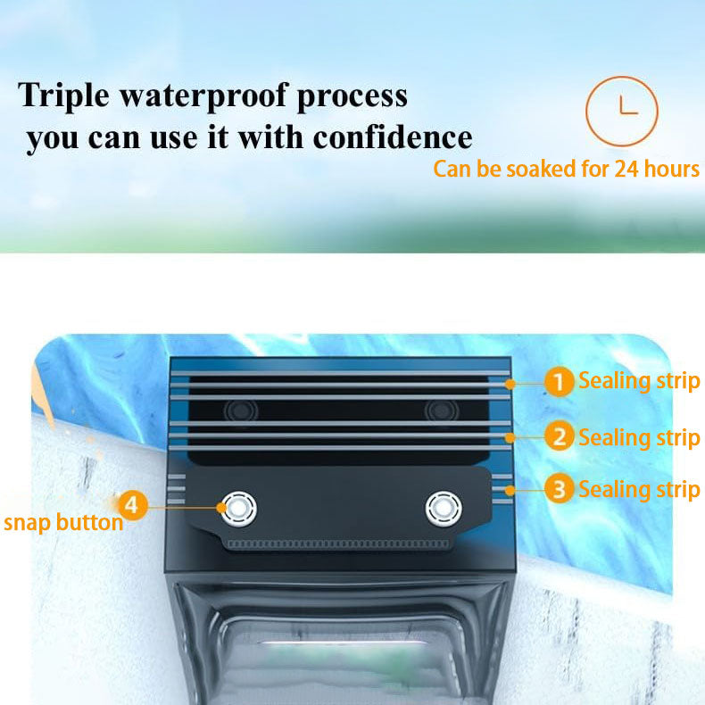 3pcs Universal Floatable IPX8 Waterproof Phone Pouch with Touchscreen - Underwater Photography, for Swimming, Rafting, Diving