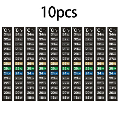 10Pcs Aquarium Temperature Sticker Strips
