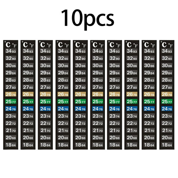 10Pcs Aquarium Temperature Sticker Strips