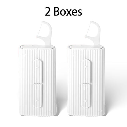 2 Boxes Portable Dental Floss Cases with 20 Floss Picks for Teeth Cleaning