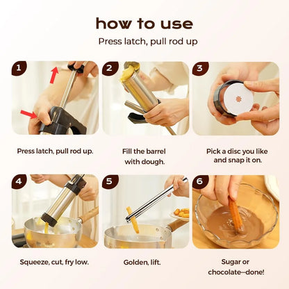 Cookie Press Kit with 8 Icing Tips and 13 Cookie Discs