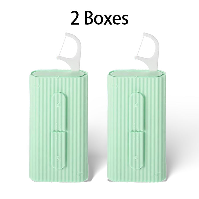 2 Boxes Portable Dental Floss Cases with 20 Floss Picks for Teeth Cleaning