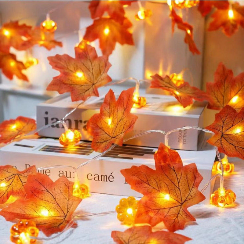 30LED 10Ft Enlarged Maples Leaves Fall Lights Battery Operated