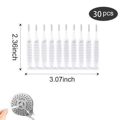 30pcs Shower Head Cleaning Brushes Set for Nozzle Faucet Aerator Vent Detail Use