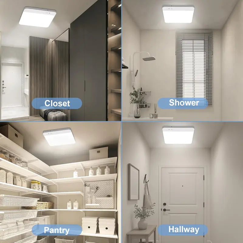 Rechargeable Remote-Controlled Motion-Sensing Ceiling Light