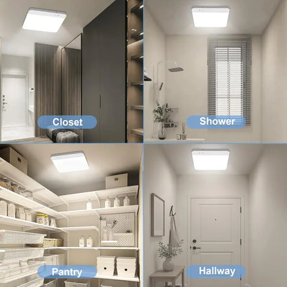 Rechargeable Remote-Controlled Motion-Sensing Ceiling Light