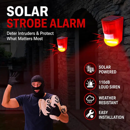 129dB Solar Powered Siren Alarm with Motion Sensor