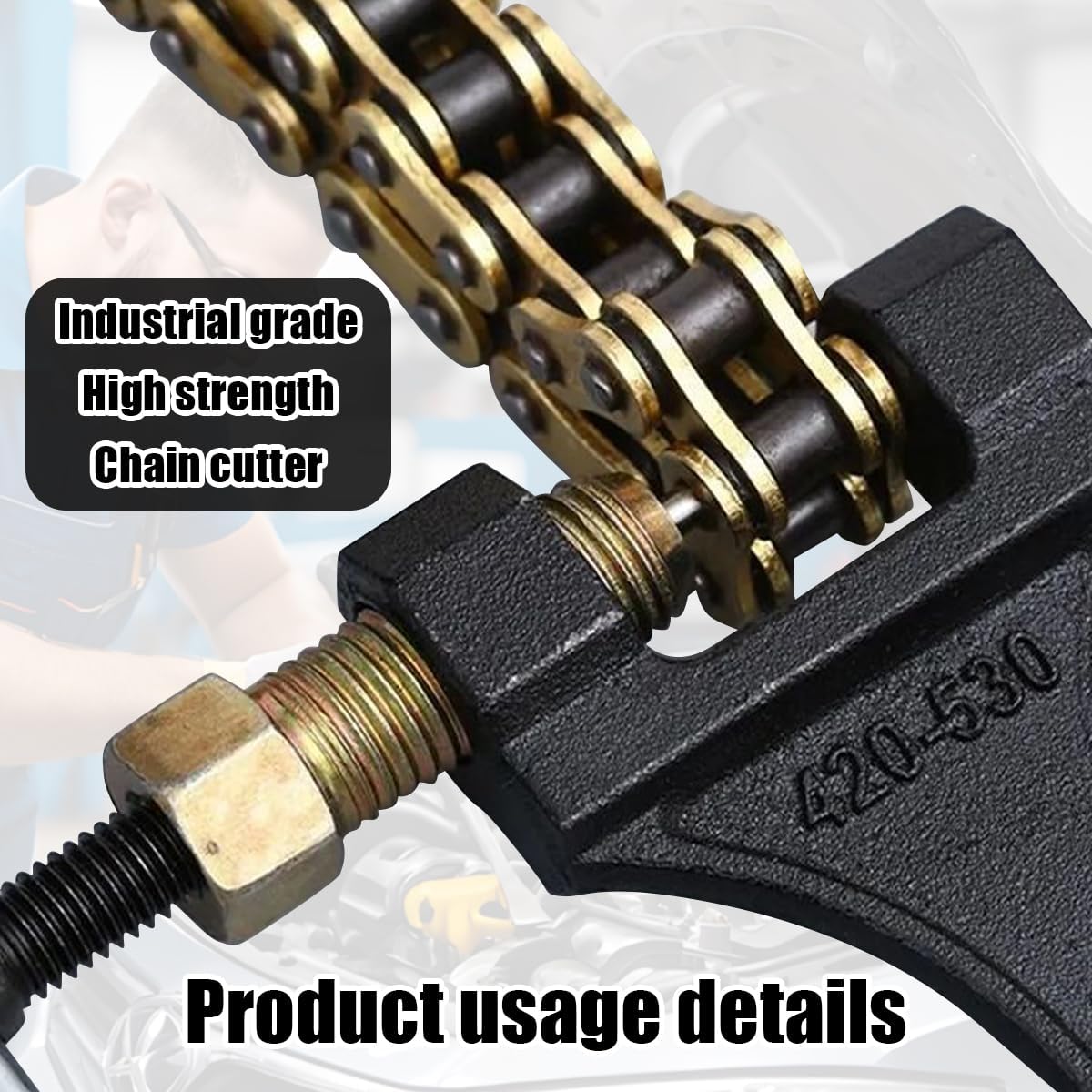 Chain Breaker #420-530, Heavy Duty Chain Breaker Riveting Tool