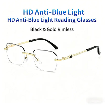 The Modern Minimalist Frameless Blue Blocking Reading Glasses