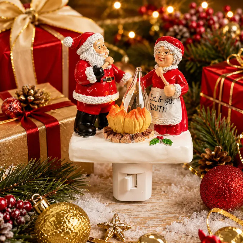 Santa Claus Resin Night Light - Creative Christmas Decorative Light for Home Living Room