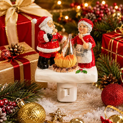 Santa Claus Resin Night Light - Creative Christmas Decorative Light for Home Living Room