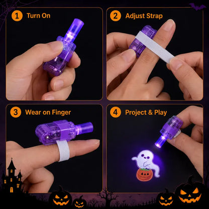 LED Finger Projection Ring