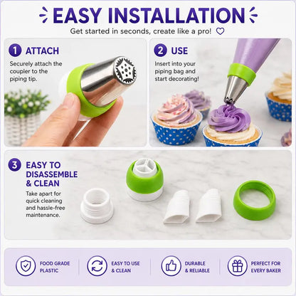 117 Pcs Russian Piping Tips Set