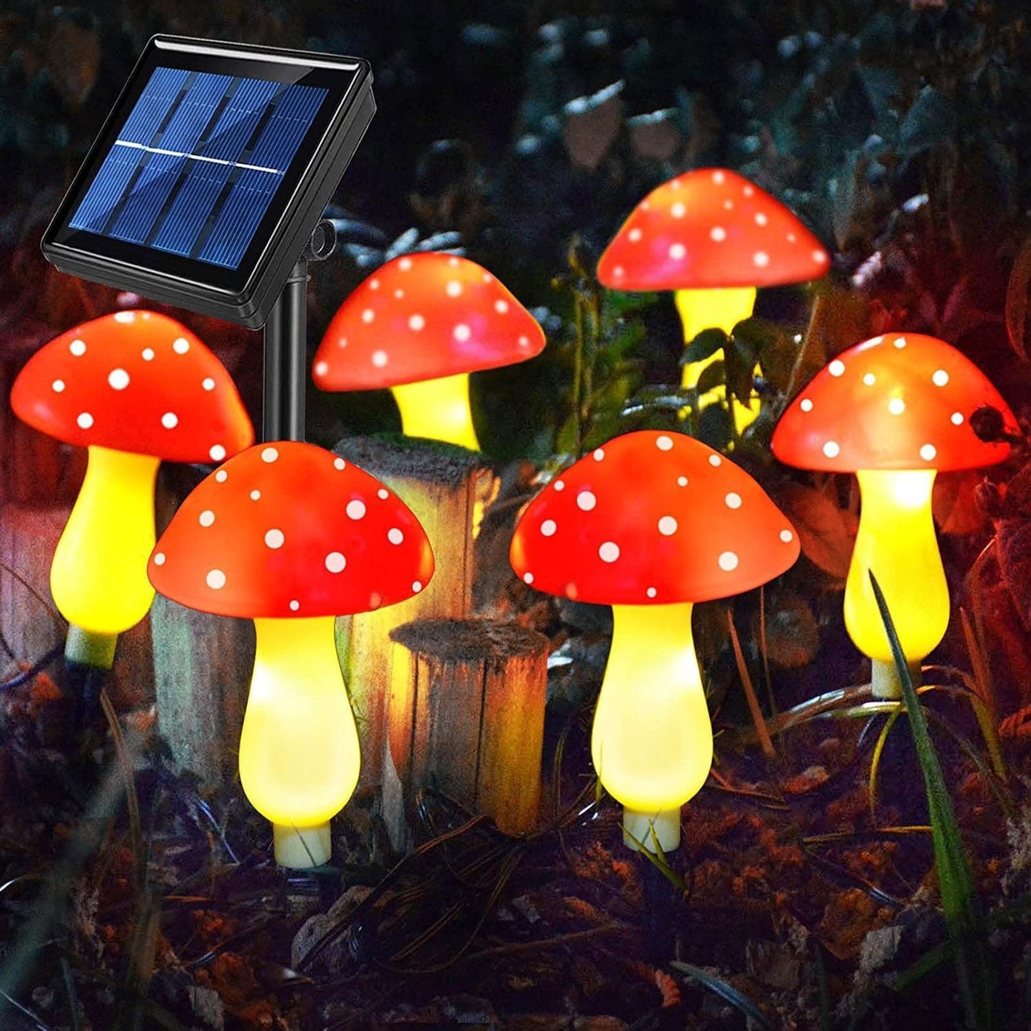 Outdoor Lamp Solar Mushroom Light up Garden Mushroom Lights