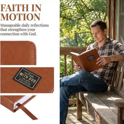 One Minute with God for Men 365 Devotions, Brown Faux Leather Flexcover
