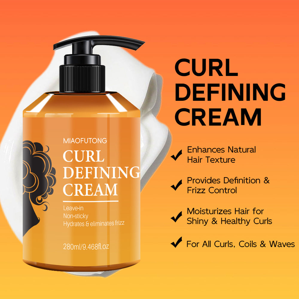 Moroccan Curl Defining Cream, Curl Cream for Wavy Hair and Curly Cream