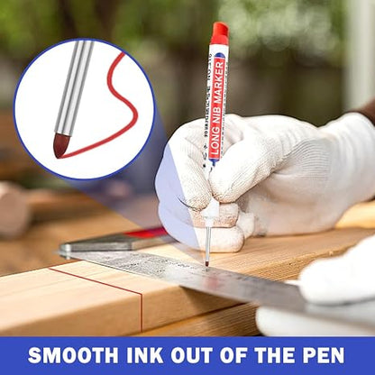 10 PCS Long Head Deep Hole Marker Pens