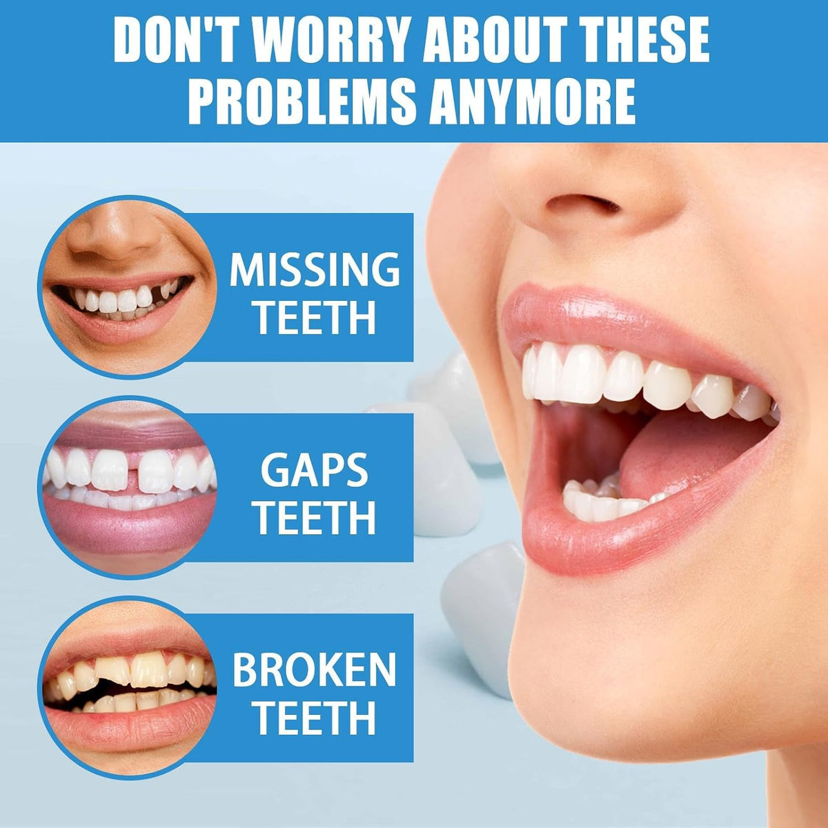 Moldable Temporary Tooth Repair Gel for Filling Gaps
