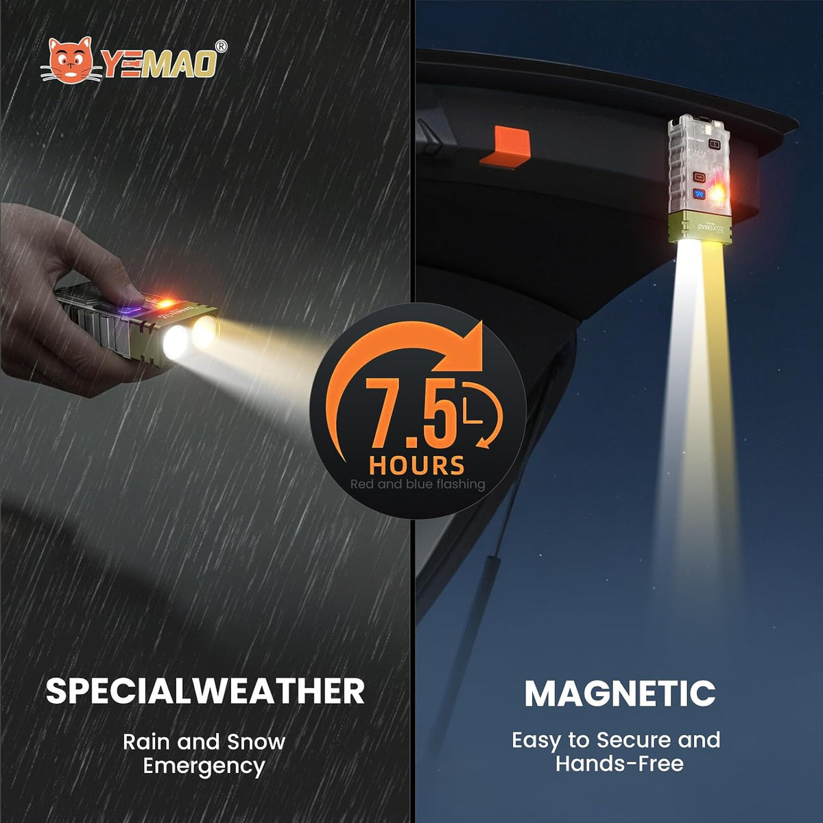 Compact LED flashlight