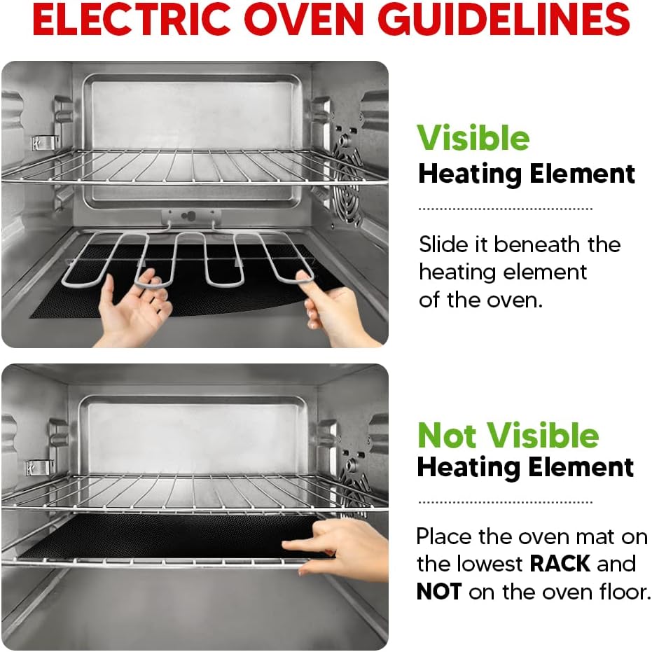 4-Pcs of Thick Oven Liners for Oven Bottom