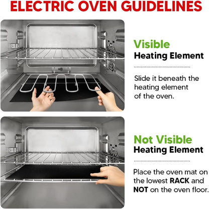 4-Pcs of Thick Oven Liners for Oven Bottom