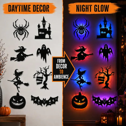 32PCS Halloween LED Silhouette Wall Light Stickers
