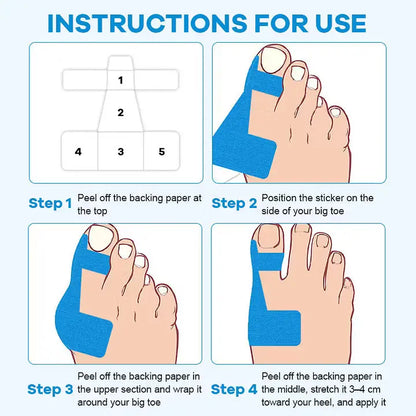 30PCS Pre‑Cut Bunion Corrector Kinesiology Tape